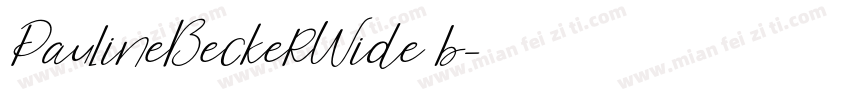 PaulineBeckerWide b字体转换